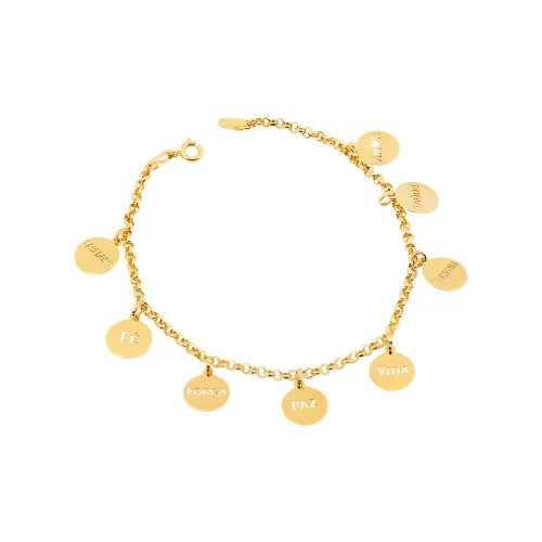 Pulseira dez mandamentos em ouro 18k